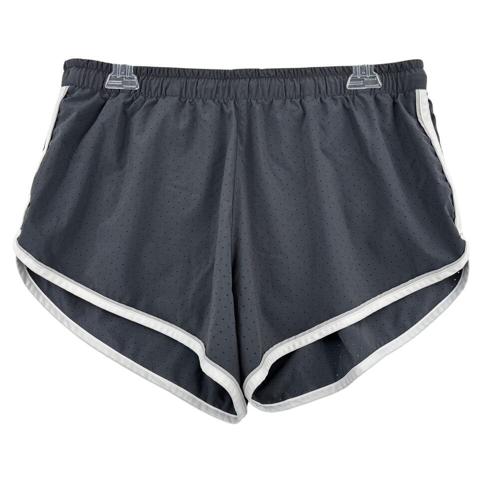 Rabbit‎ Running Shorts Womens Size XL Gray Perforated Lined Drawstring Athletic